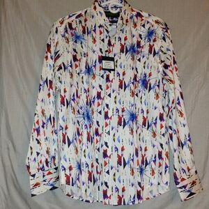 Vibrant Geometric Print Casual Shirt